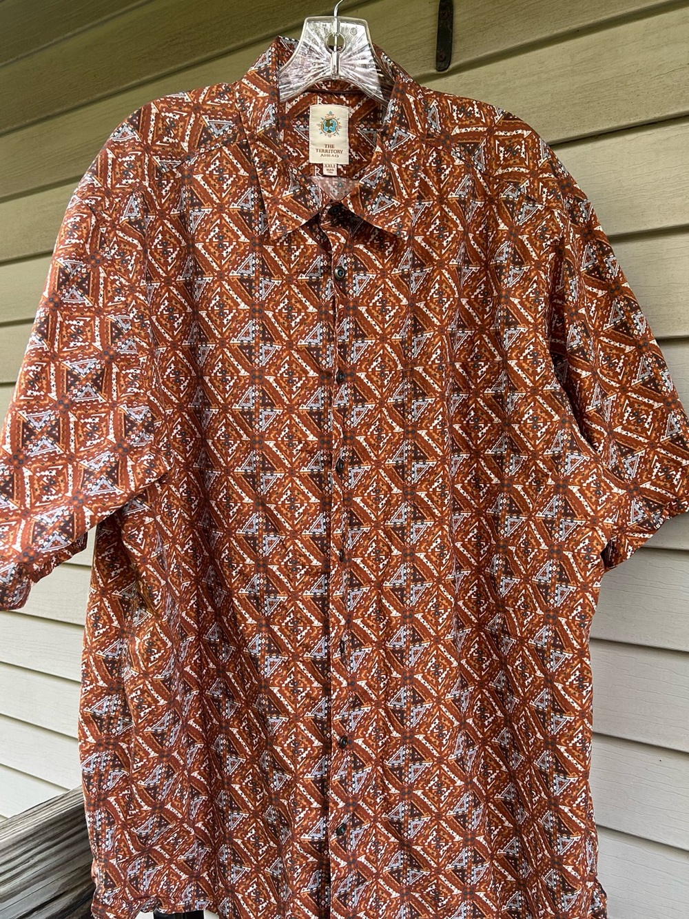 The Territory Ahead Vintage Geometric Casual Resortwear Premium Men’s Shirt XXLT
